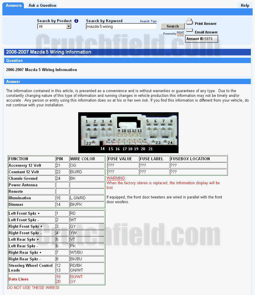 2008 Mazda 3 Stereo Wiring Diagram from www.perutbult.se